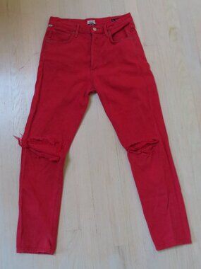 Red Citizens of Humanity Distressed Jeans Denim size 26 High Rise